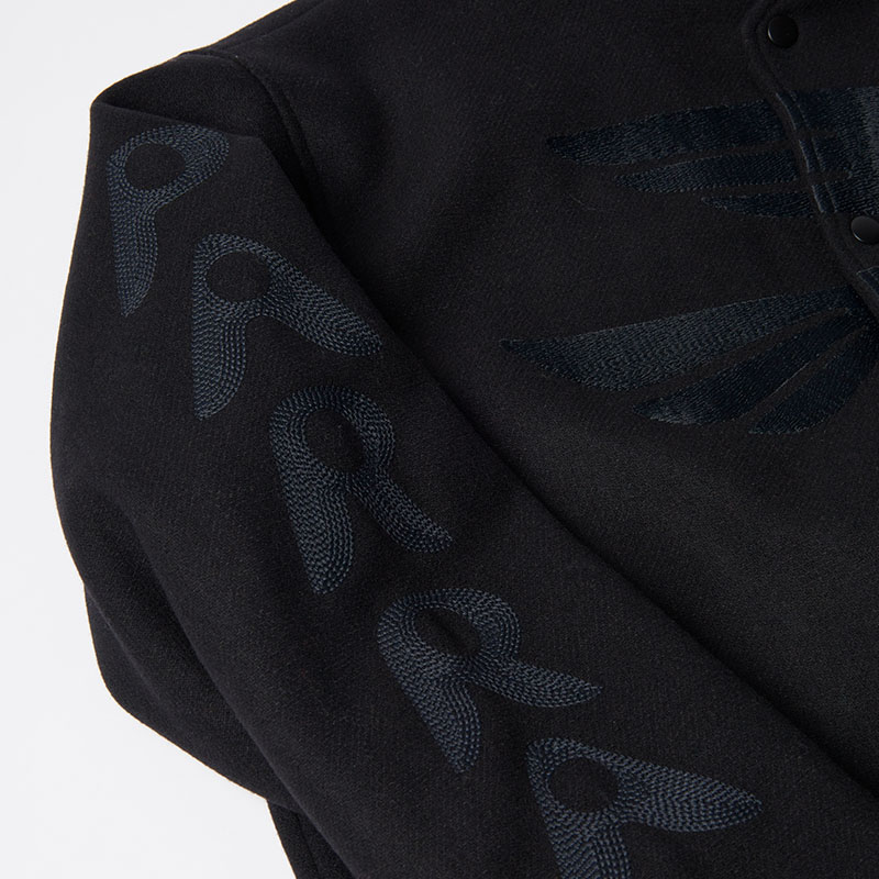 NOT MOVIE QUALITY VARSITY JACKET -BLACK-