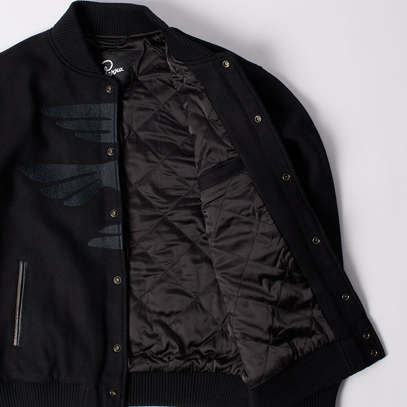 NOT MOVIE QUALITY VARSITY JACKET -BLACK-