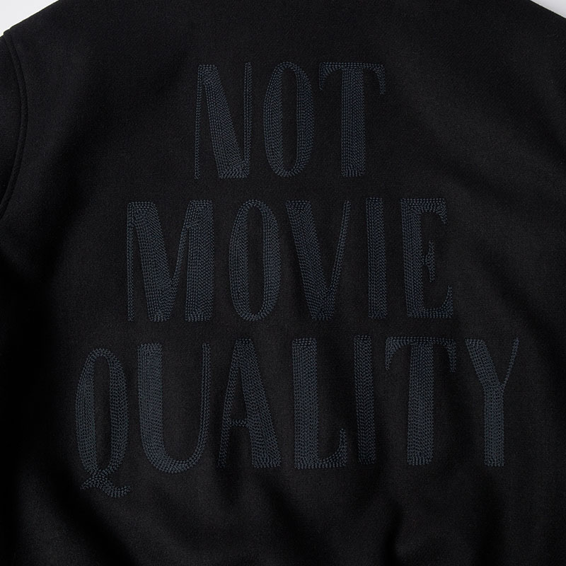NOT MOVIE QUALITY VARSITY JACKET -BLACK-