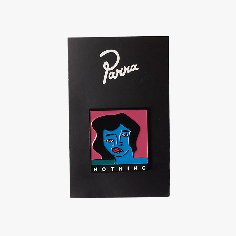 NOTHING FACE ENAMEL PIN -PINK-