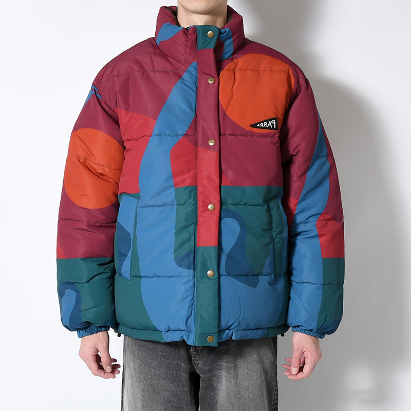 PROTECT THE SUN REVERSIBLE PUFFER JACKET -BROWN-