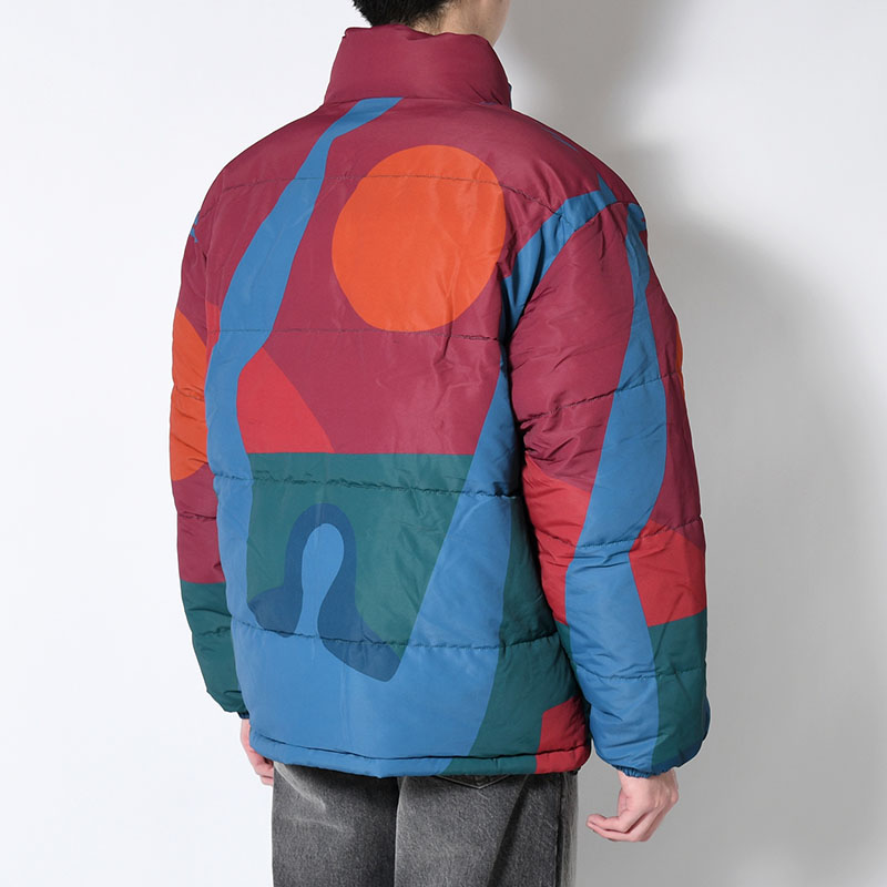 PROTECT THE SUN REVERSIBLE PUFFER JACKET -BROWN-