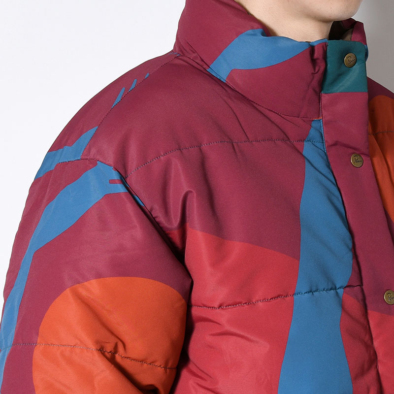 PROTECT THE SUN REVERSIBLE PUFFER JACKET -BROWN-