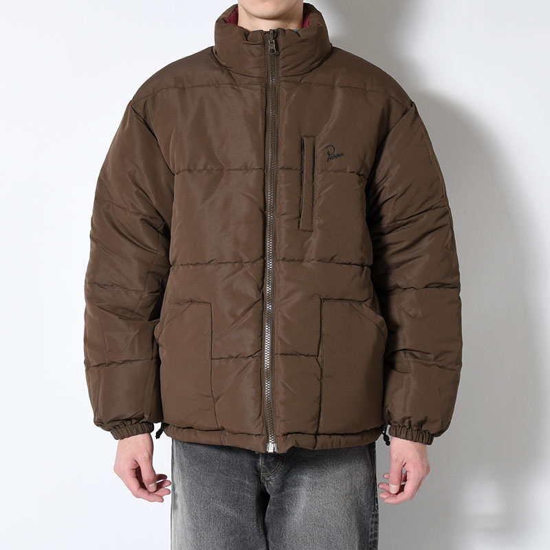 PROTECT THE SUN REVERSIBLE PUFFER JACKET -BROWN-