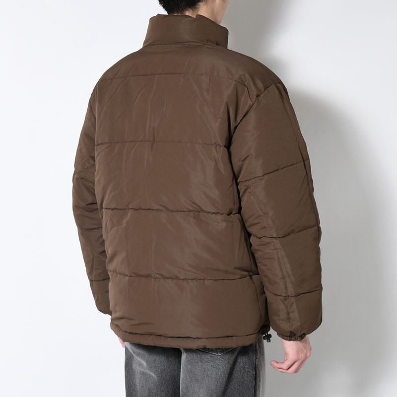 PROTECT THE SUN REVERSIBLE PUFFER JACKET -BROWN-