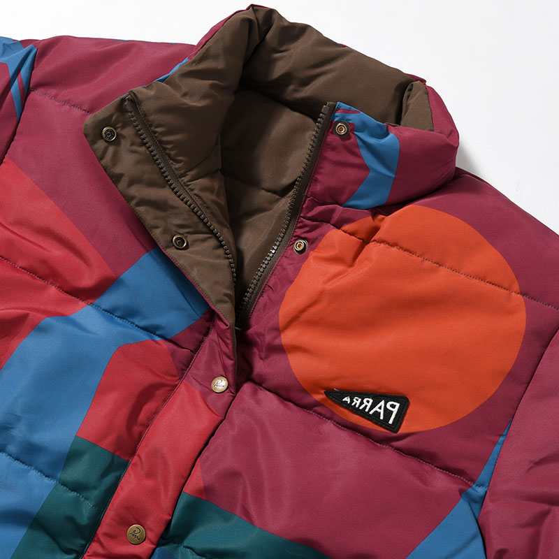 PROTECT THE SUN REVERSIBLE PUFFER JACKET -BROWN-