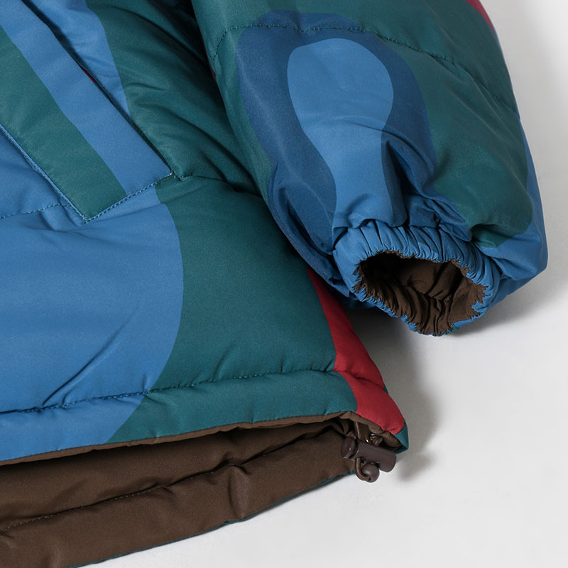 PROTECT THE SUN REVERSIBLE PUFFER JACKET -BROWN-