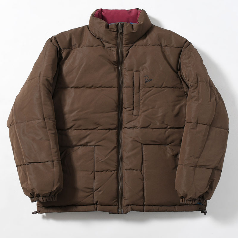 PROTECT THE SUN REVERSIBLE PUFFER JACKET -BROWN-