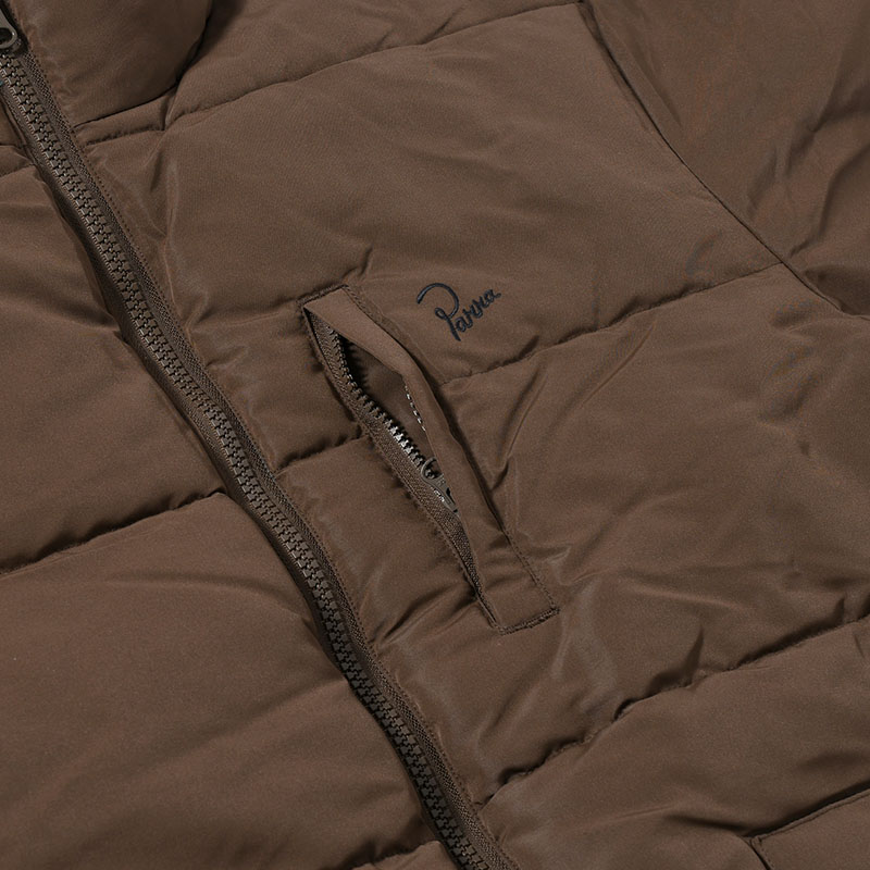 PROTECT THE SUN REVERSIBLE PUFFER JACKET -BROWN-
