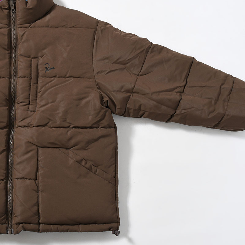 PROTECT THE SUN REVERSIBLE PUFFER JACKET -BROWN-