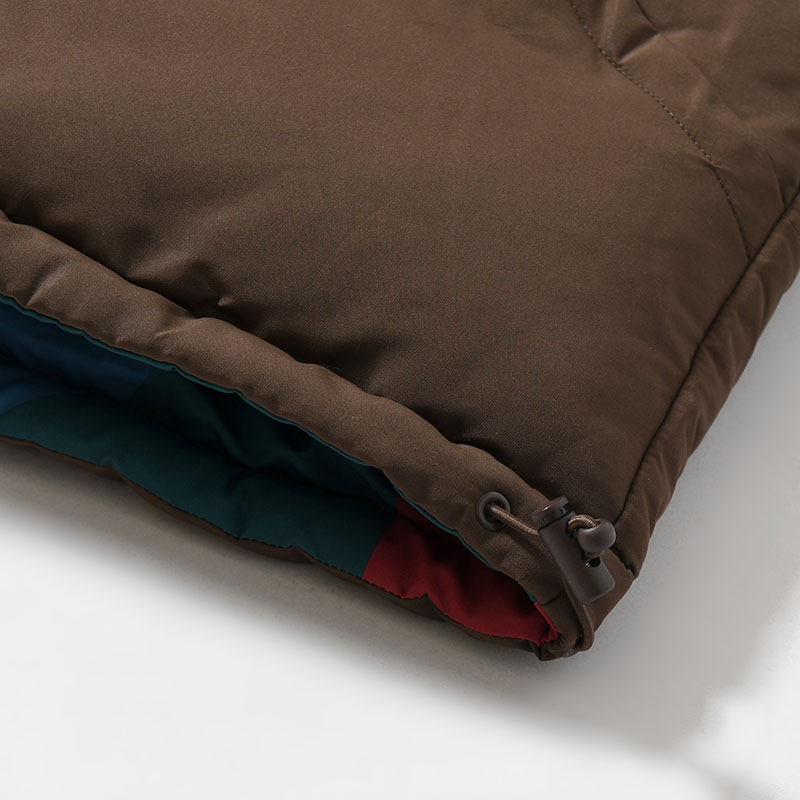 PROTECT THE SUN REVERSIBLE PUFFER JACKET -BROWN-