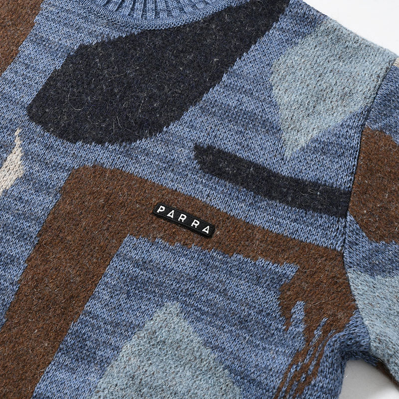 DETACHED KNITTING PULLOVER -BLUE-