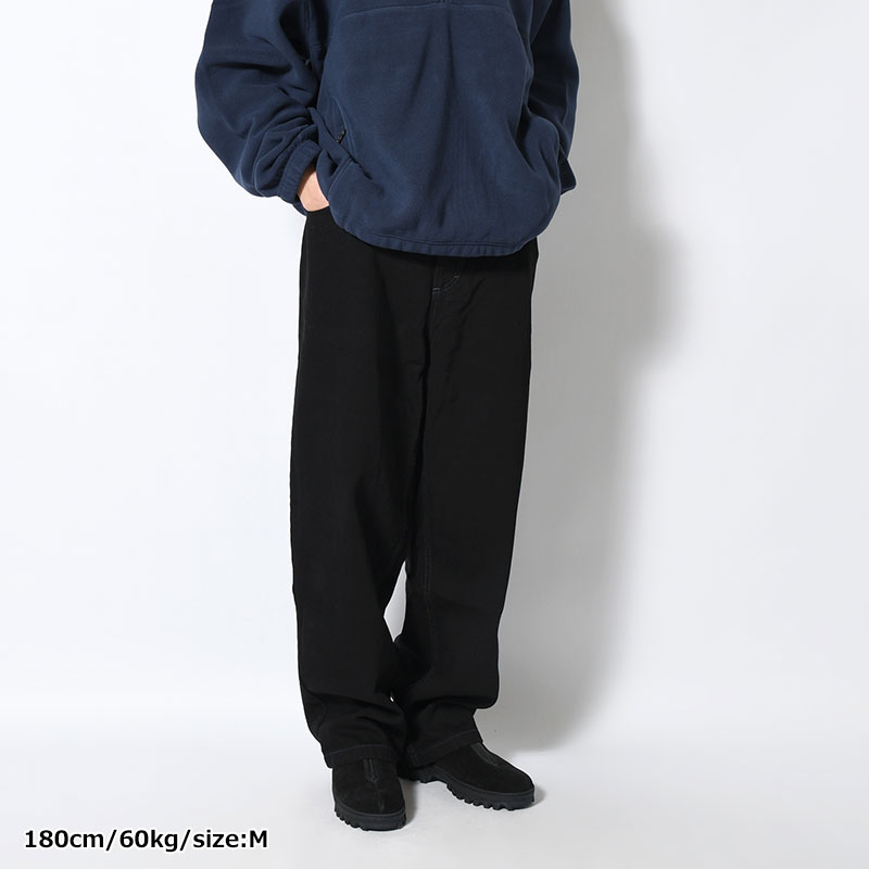 BIG BOY PANTS -BLACK/BLUE STITCHING-