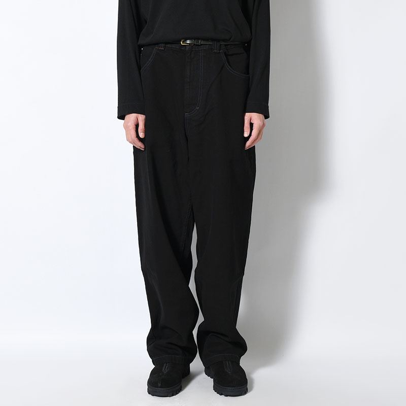 BIG BOY PANTS -BLACK/BLUE STITCHING-