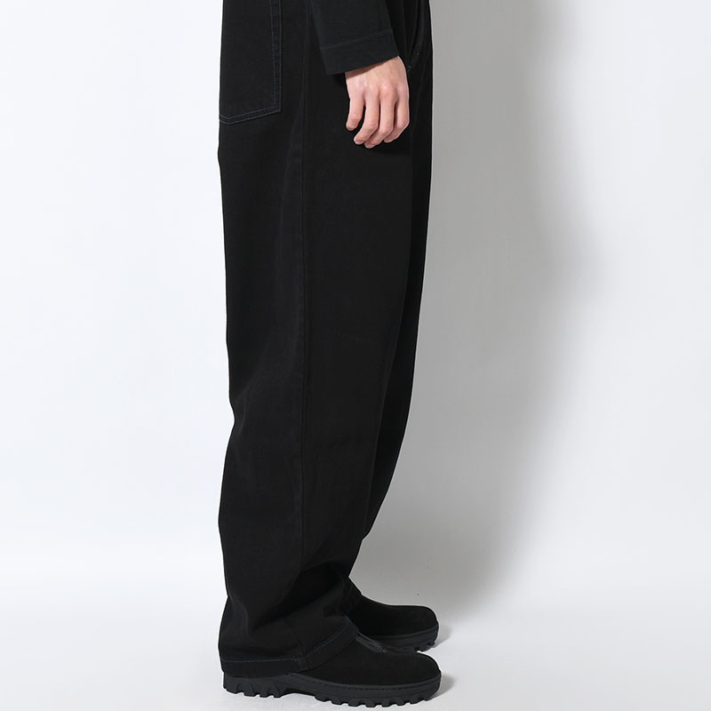 BIG BOY PANTS -BLACK/BLUE STITCHING-