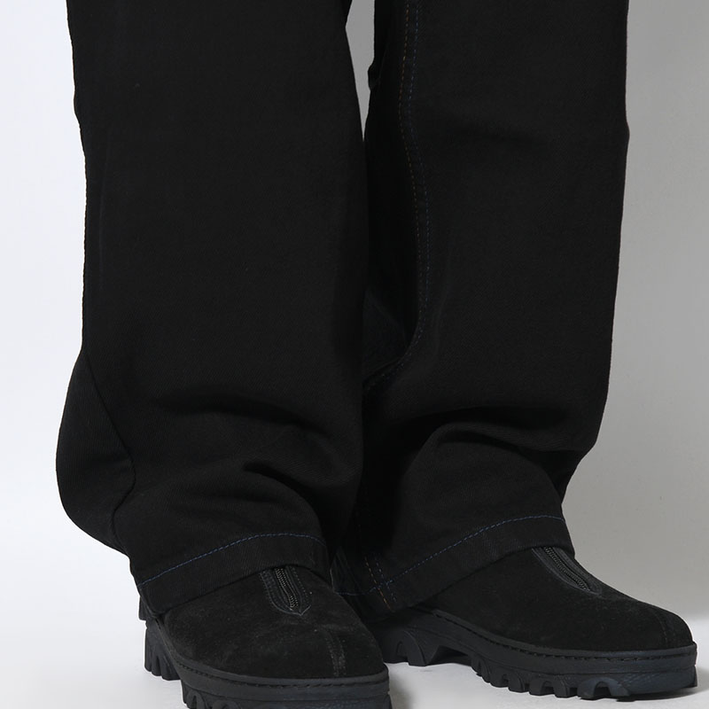 BIG BOY PANTS -BLACK/BLUE STITCHING-