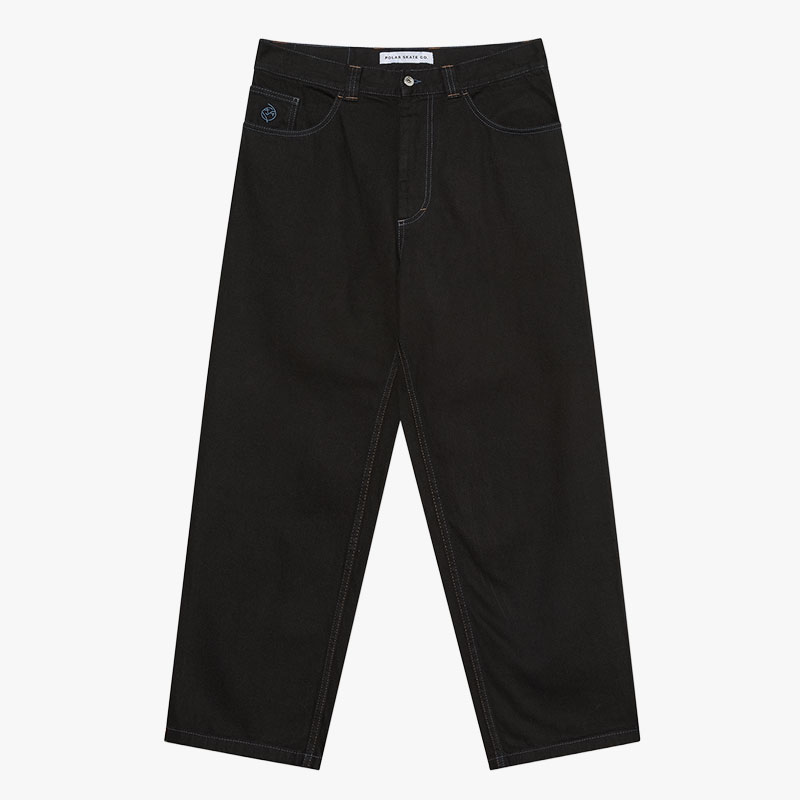 BIG BOY PANTS -BLACK/BLUE STITCHING-