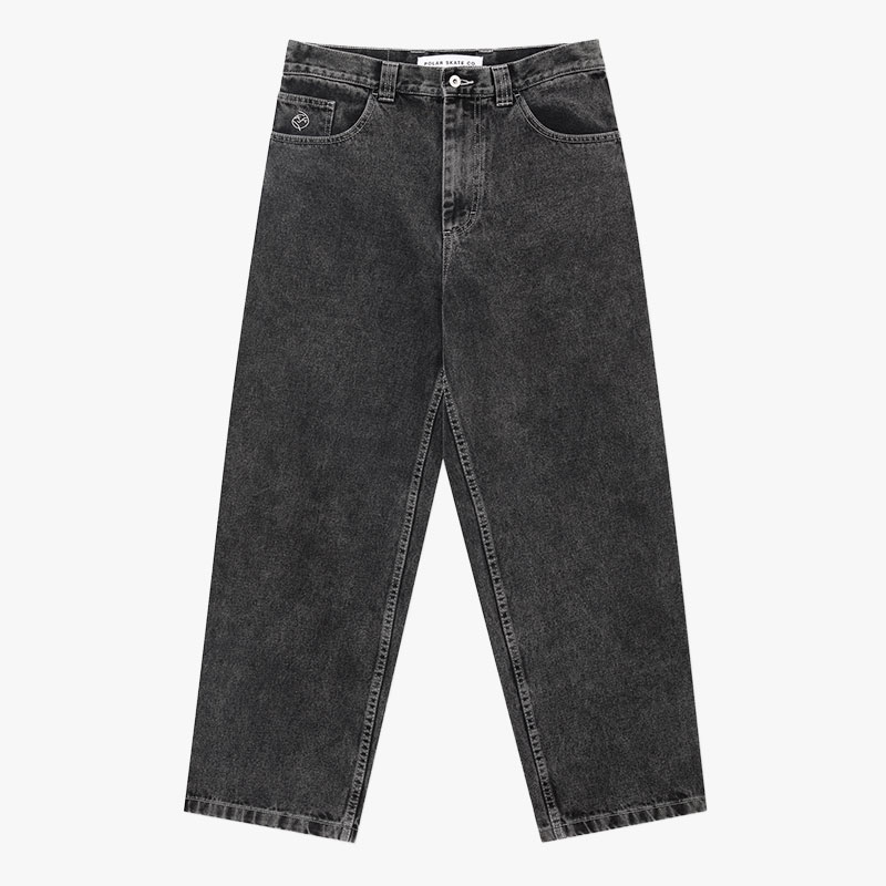 BIG BOY PANTS (WASHED COLOR) -SILVER BLACK-