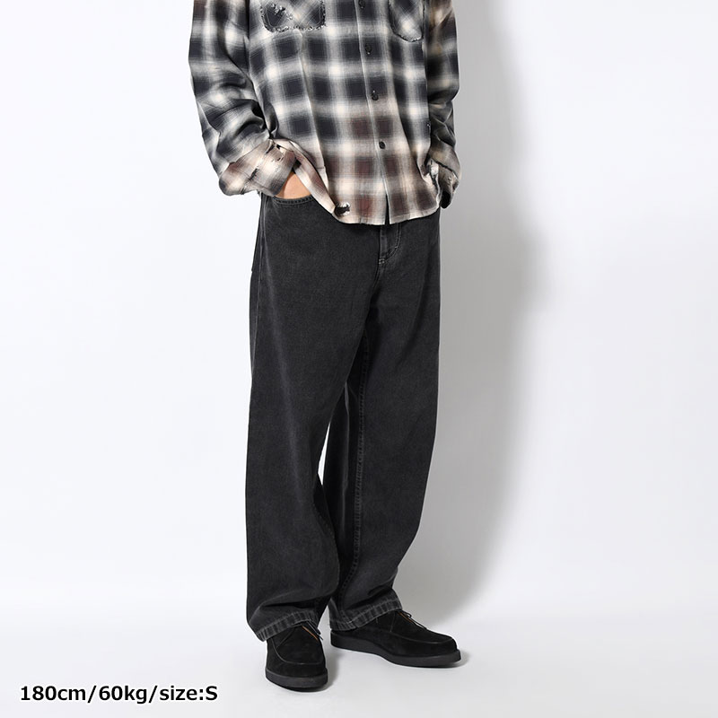 BIG BOY PANTS (WASHED COLOR) -SILVER BLACK-