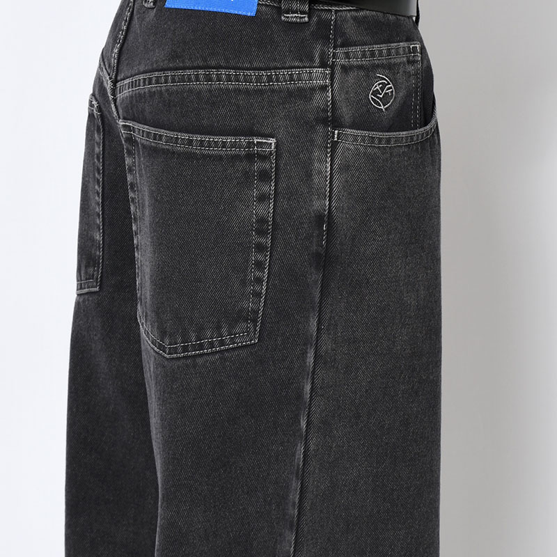 BIG BOY PANTS (WASHED COLOR) -SILVER BLACK-