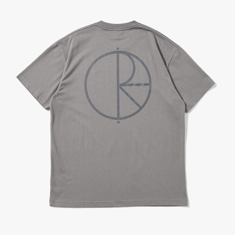 CONTRAST TEE / STROKE LOGO -GREY-