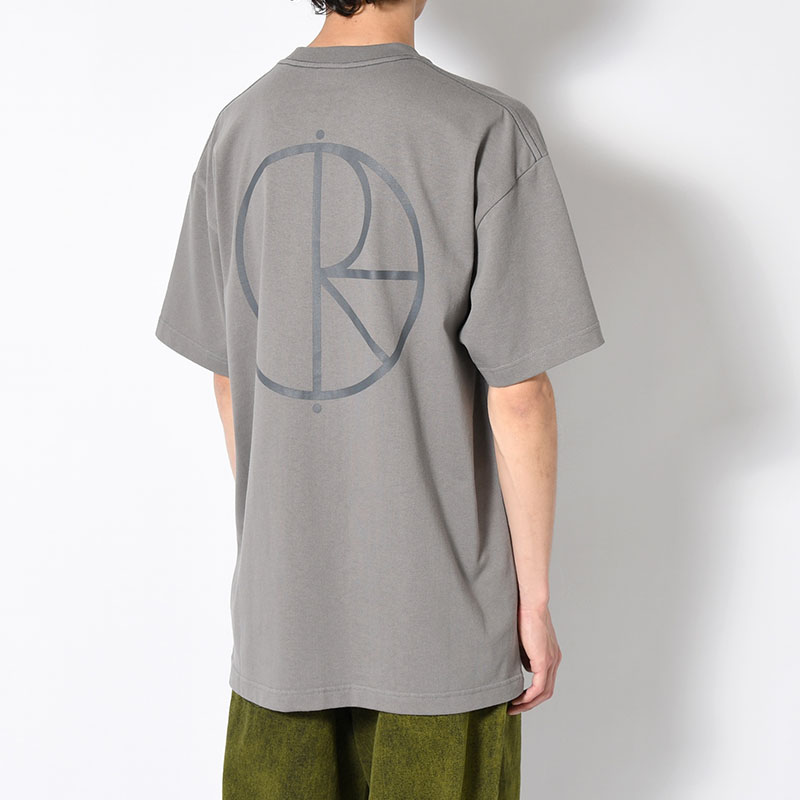 CONTRAST TEE / STROKE LOGO -GREY-