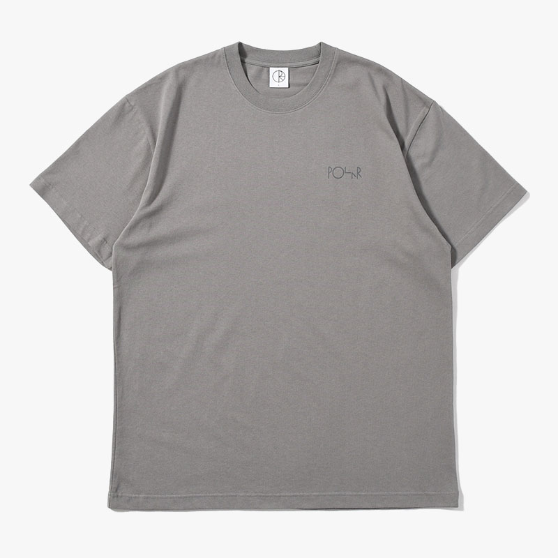 CONTRAST TEE / STROKE LOGO -GREY-
