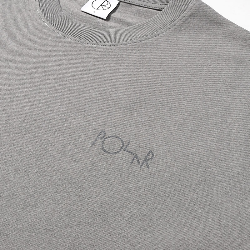 CONTRAST TEE / STROKE LOGO -GREY-