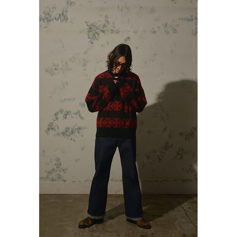 【期間限定:11/10(mon)～16(sun)】IRONCROSS BORDER MOHAIR KNIT -2.COLOR-