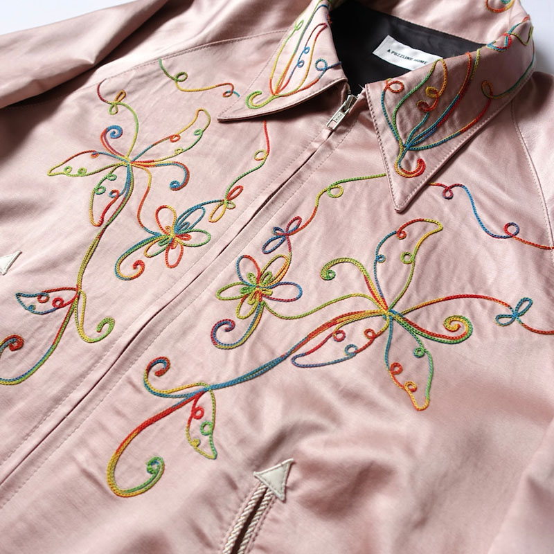 【期間限定:11/10(mon)～16(sun)】RAINBOW EMBROIDERY WESTERN JACKET -2.COLOR-