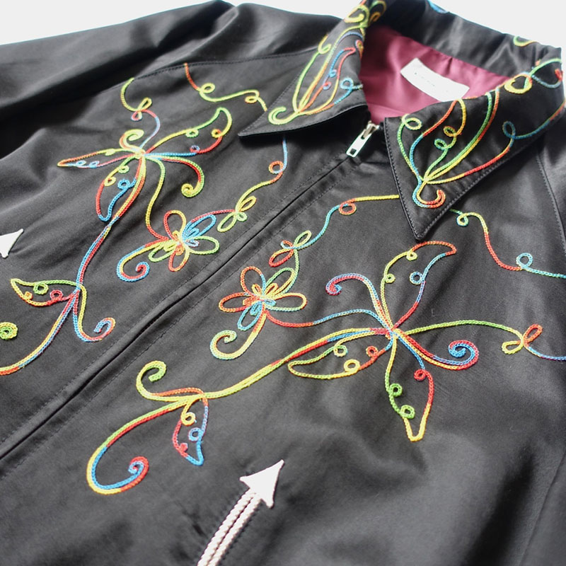 【期間限定:11/10(mon)～16(sun)】RAINBOW EMBROIDERY WESTERN JACKET -2.COLOR-