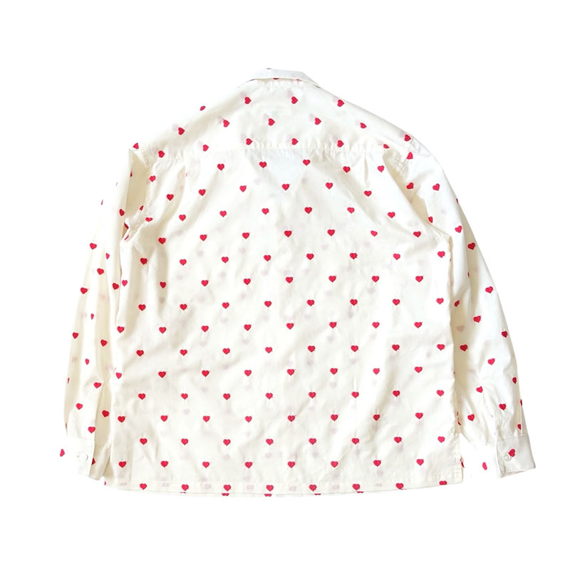 【期間限定:11/10(mon)～16(sun)】EMBROIDERY HEART WORK SHIRTS -2.COLOR-