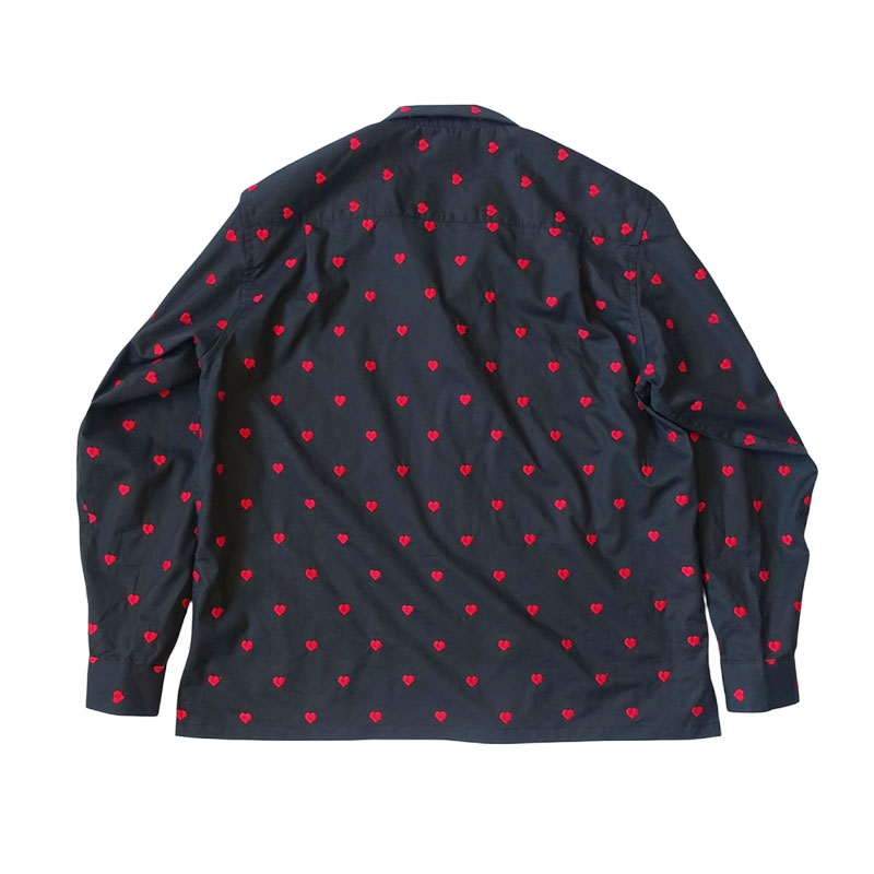【期間限定:11/10(mon)～16(sun)】EMBROIDERY HEART WORK SHIRTS -2.COLOR-