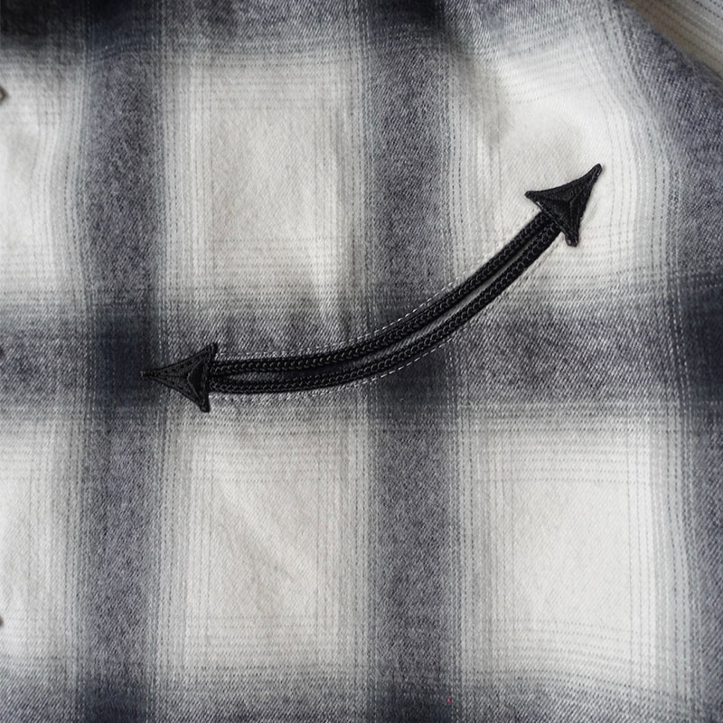 【期間限定:11/10(mon)～16(sun)】OMBRECHECK FRINGE SHIRTS -2.COLOR-