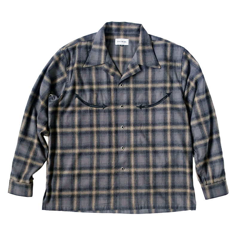 【期間限定:11/10(mon)～16(sun)】OMBRECHECK FRINGE SHIRTS -2.COLOR-