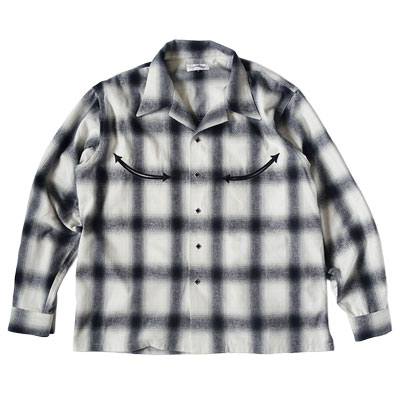 【期間限定:11/10(mon)～16(sun)】OMBRECHECK FRINGE SHIRTS -2.COLOR-