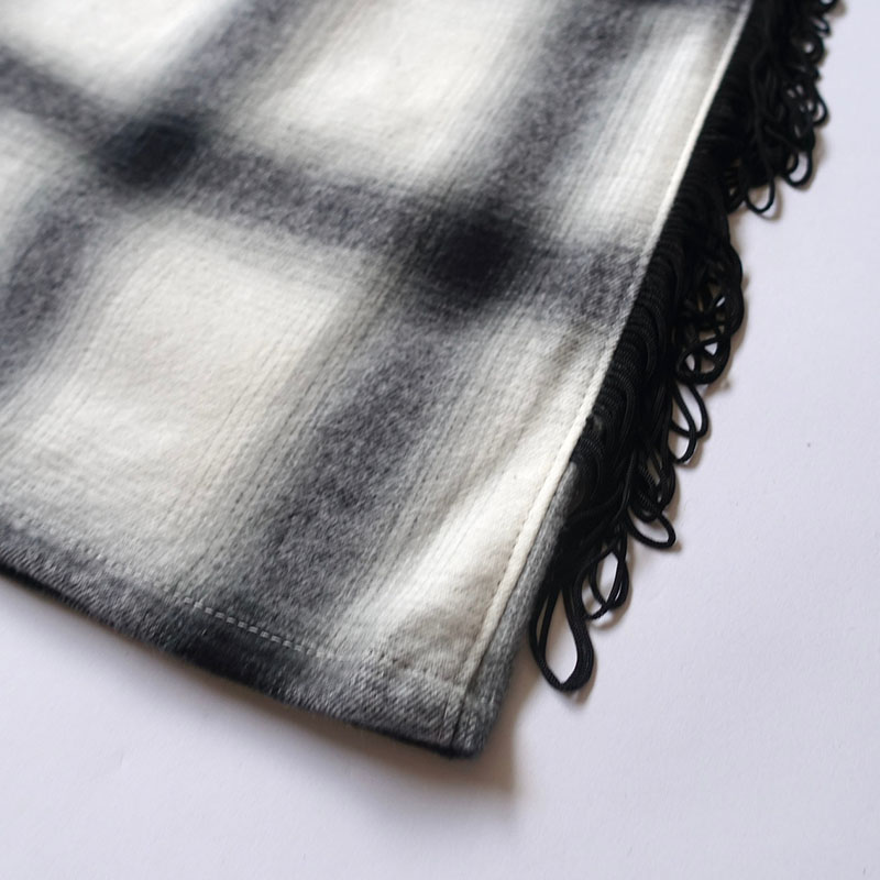 【期間限定:11/10(mon)～16(sun)】OMBRECHECK FRINGE PANTS -2.COLOR-