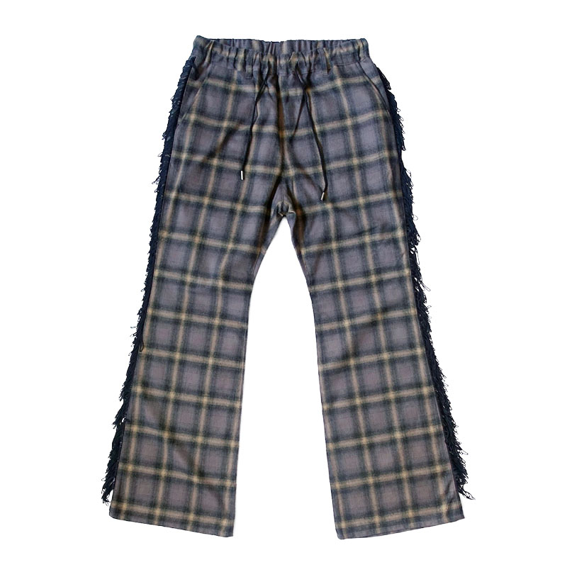 【期間限定:11/10(mon)～16(sun)】OMBRECHECK FRINGE PANTS -2.COLOR-