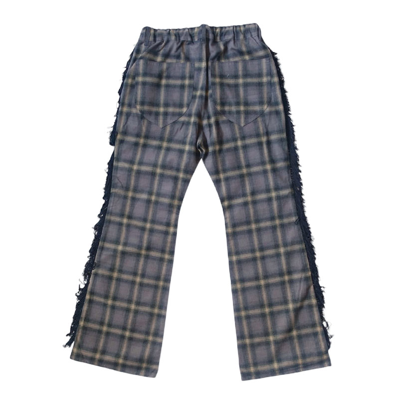 【期間限定:11/10(mon)～16(sun)】OMBRECHECK FRINGE PANTS -2.COLOR-