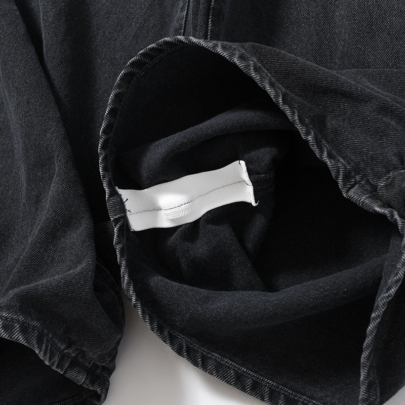FRESH MAN DENIM WIDE PANTS by EDWIN "USED" -BLACK-
