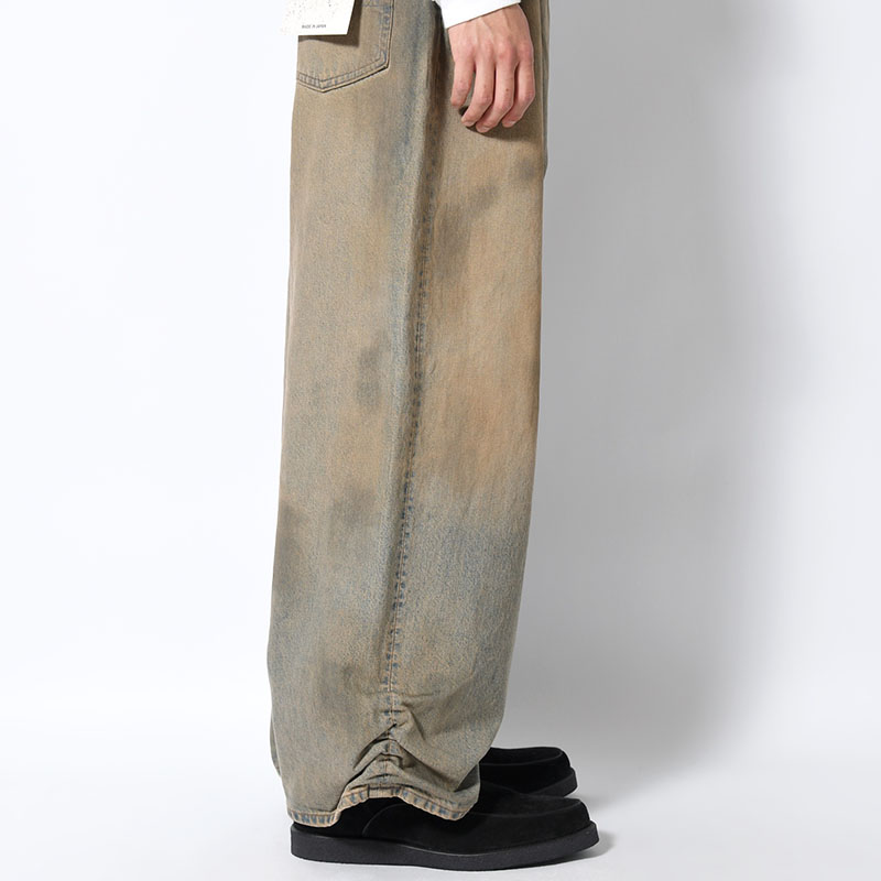FRESH MAN DENIM WIDE PANTS by EDWIN "USED" -INDIGO-