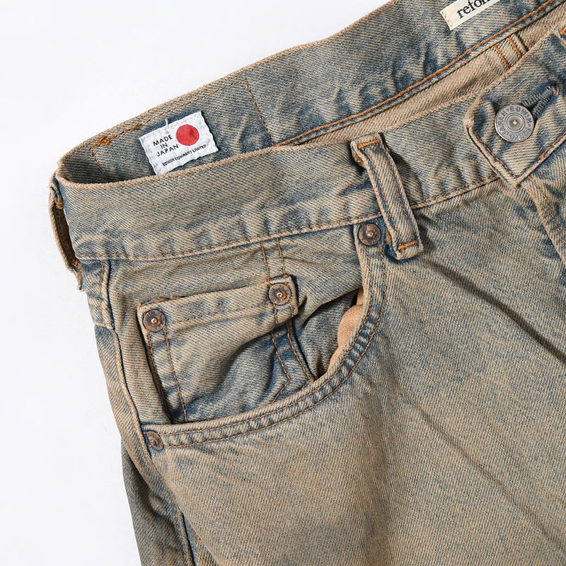 FRESH MAN DENIM WIDE PANTS by EDWIN "USED" -INDIGO-