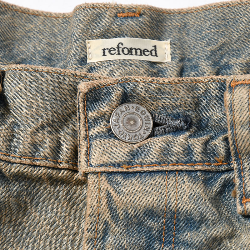 FRESH MAN DENIM WIDE PANTS by EDWIN "USED" -INDIGO-