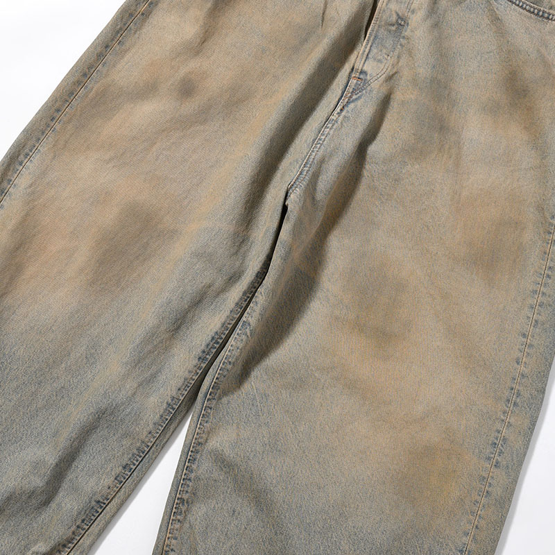 FRESH MAN DENIM WIDE PANTS by EDWIN "USED" -INDIGO-