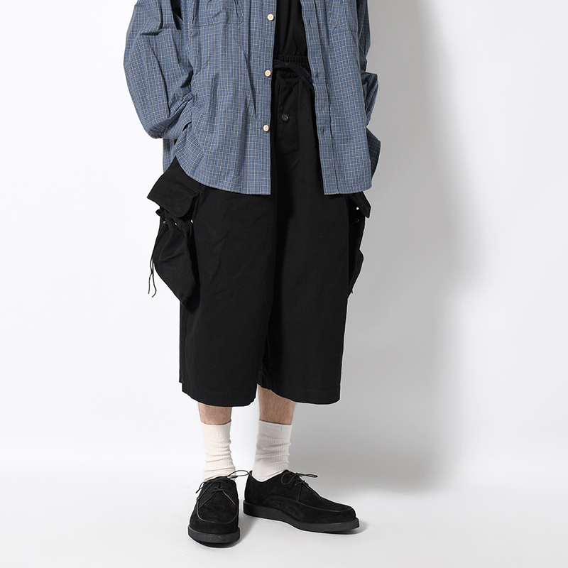"KINCHAKU" DUCK TRUNKS -BLACK-