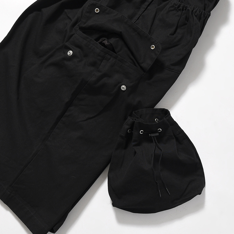 "KINCHAKU" DUCK TRUNKS -BLACK-