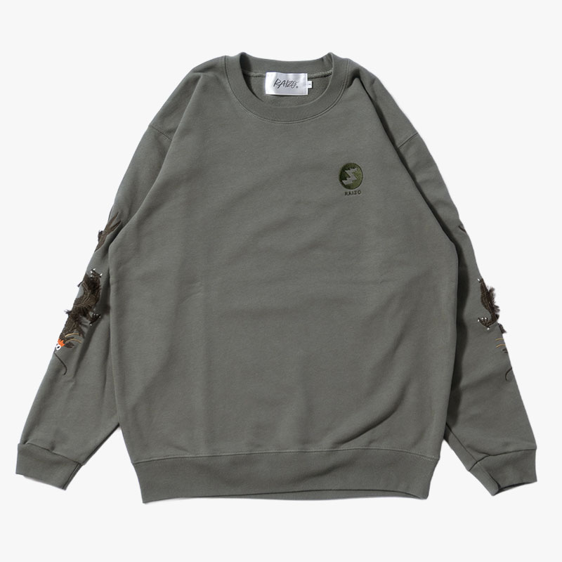 DRAGON FRINGE CREW -3.COLOR-(KHAKI)