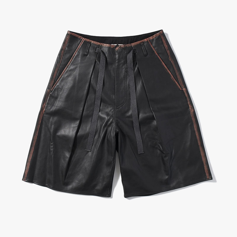 LAMB TUCK BAGGY SHORTS -REDDISH BROWN VIN-