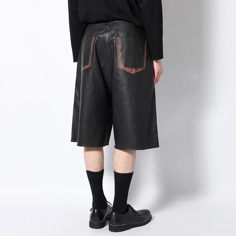 LAMB TUCK BAGGY SHORTS -REDDISH BROWN VIN-