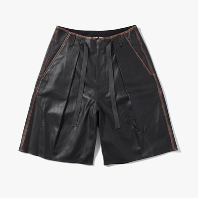 LAMB TUCK BAGGY SHORTS -REDDISH BROWN VIN-